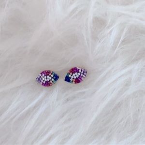 Evil eye earrings